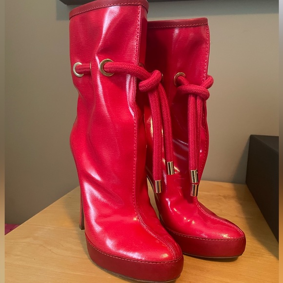 Dsquared2 Red Ankle Boots - Picture 11 of 17